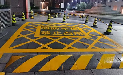 合肥地面畫消防通道劃線多少錢？飛揚市政價格合理